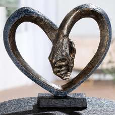 Carnation Synthetic Resin Hand In Hand Sculpture In Antique - UK