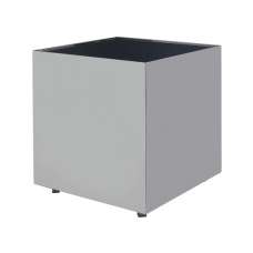 Carolex Square Black Glass Side Table With Chrome Base - UK
