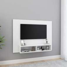 Caron Wooden Wall Entertainment Unit In White - UK