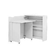 Carson 90cm Left Convertible Wooden Laptop Desk In Matt White - UK