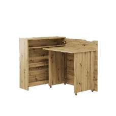 Carson 90cm Right Convertible Wooden Laptop Desk In Artisan Oak - UK