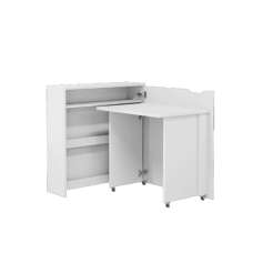 Carson 90cm Right Convertible Wooden Laptop Desk In Matt White - UK
