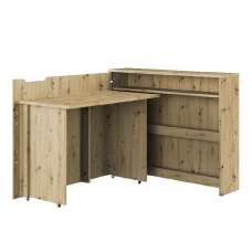Carson Left Convertible Wooden Laptop Desk In Artisan Oak - UK