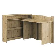 Carson Right Convertible Wooden Laptop Desk In Artisan Oak - UK