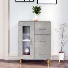 Cartier Sideboard With 1 Door 3 Drawers In Concrete Effect - UK
