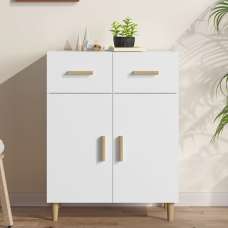 Cartier Wooden Sideboard With 2 Doors 2 Drawers In White - UK