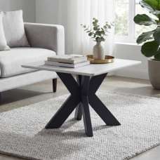 Cartmel Ceramic Top End Table in Ivory - UK