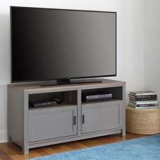 Cameron Wooden TV Stand In Grey And Oak - UK