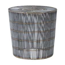 Casa Round Metal Side Table In Natural - UK
