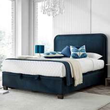 Casper Fabric Ottoman Storage Super King Size Bed In Deep Ocean - UK