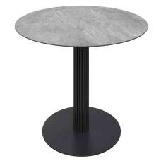 Castle Round Ceramic Top Bistro Table in Light Grey - UK