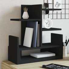 Catskill Wooden Office Desk Organiser In Black - UK