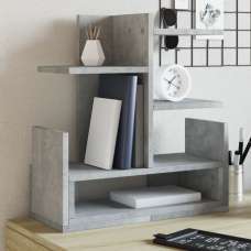 Catskill Wooden Office Desk Organiser In Concrete Grey - UK