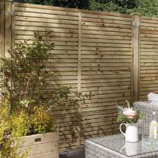 Cawsand Wooden Garden Screen In Natural 6x5 - UK