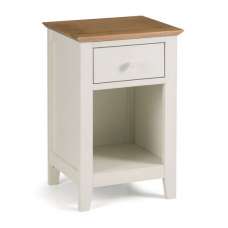 Saadet Two Tone Bedside Table In Low Sheen Lacquer - UK
