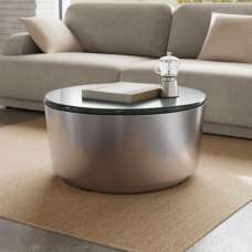Cedartown Large Marble Top Coffee Table With Steel Base - Grey Toronto - UK