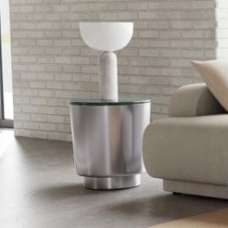 Cedartown Small Marble Top Coffee Table With Steel Base - Green Gutemala - UK