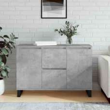 Celina Wooden Sideboard With 2 Doors 2 Drawers In Concrete Grey - UK
