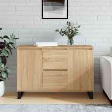 Celina Wooden Sideboard With 2 Doors 2 Drawers In Sonoma Oak - UK