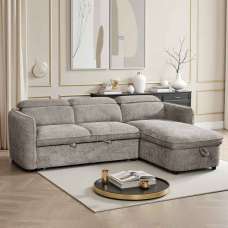 Celmora Fabric Universal Corner Sofabed in Grey - UK