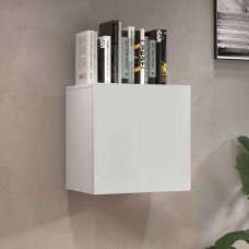 Centennial Wall Hung High Gloss Storage Cabinet With 1 Door In White - UK