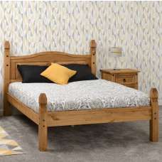 Central Wooden Low Foot Double Bed In Oak - UK