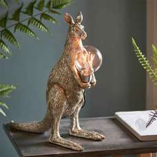 Cesme Kangaroo Shape Table Lamp In Vintage Silver - UK