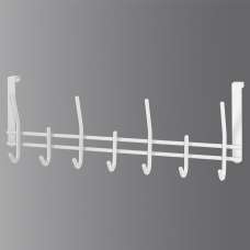 Chadron Metal Wall Mounted Coat Rack In White - UK