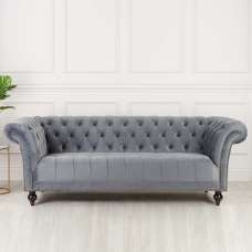 Chanter Fabric 3 Seater Sofa In Grey - UK