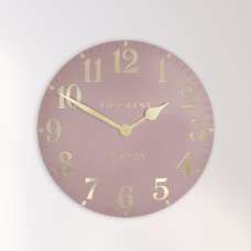 Chantilly Large Metal Mantel Clock In Blush Pink - UK