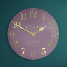 Chantilly Medium Metal Mantel Clock In Blush Pink - UK