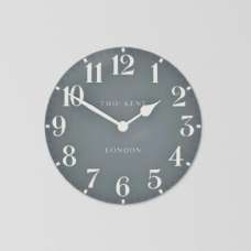 Chantilly Medium Metal Mantel Clock In Flax Blue - UK