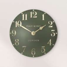 Chantilly Medium Metal Mantel Clock In Lichen Green - UK