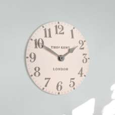 Chantilly Medium Metal Mantel Clock In Shy Pink - UK