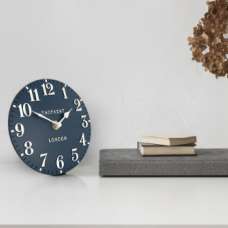 Chantilly Small Metal Mantel Clock In Ink - UK