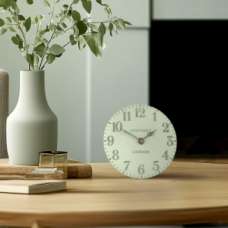 Chantilly Small Metal Mantel Clock In Pearl Green - UK