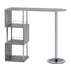 Cayuta Home Bar Table In Concrete Effect And Chrome - UK
