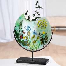 Charlton Small Glass Round Flower Vase In Multicoloured - UK