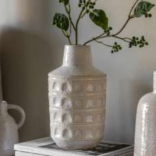 Chatfield Ceramic Graphic Vase In White - UK