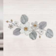 Cheam Metal Cherry blossom Wall Art In Silver And Grey - UK