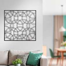 Cheam Metal Circle Wall Art In Black - UK