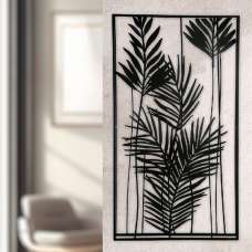 Cheam Metal Leaf Wall Art In Black - UK