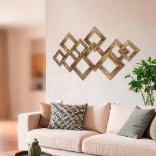 Cheam Metal Rhombus Wall Art In Antique - UK