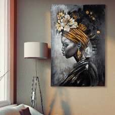 Cheam Metal Timeless Beauty Wall Art In Black - UK