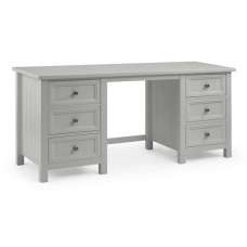 Madge Wooden Dressing Table In Dove Grey Lacquer - UK