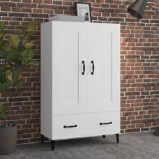 Chester Wooden Sideboard With 2 Doors 1 Drawer In White - UK