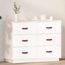 Cheta Pinewood Chest Of 6 Drawers In White - UK