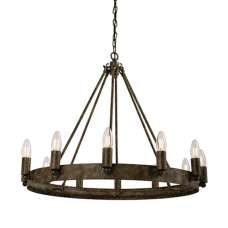 Chevalier 12 Lights Ceiling Pendant Light In Aged Metal Paint - UK