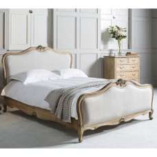 Chia Fabric Super King Size Bed In Weathered - UK