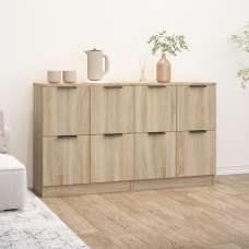 Chicory Wooden Sideboard With 4 Doors In Sonoma Oak - UK